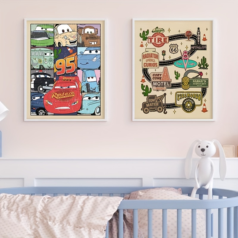 Lighting Mcqueen Decor - Obrazy z postaciami z filmu Auta,