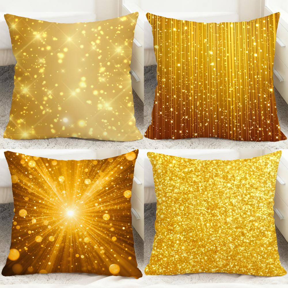 Lighting Decor And Beyond - Poszewka na poduszkę z delikatnymi złotymi