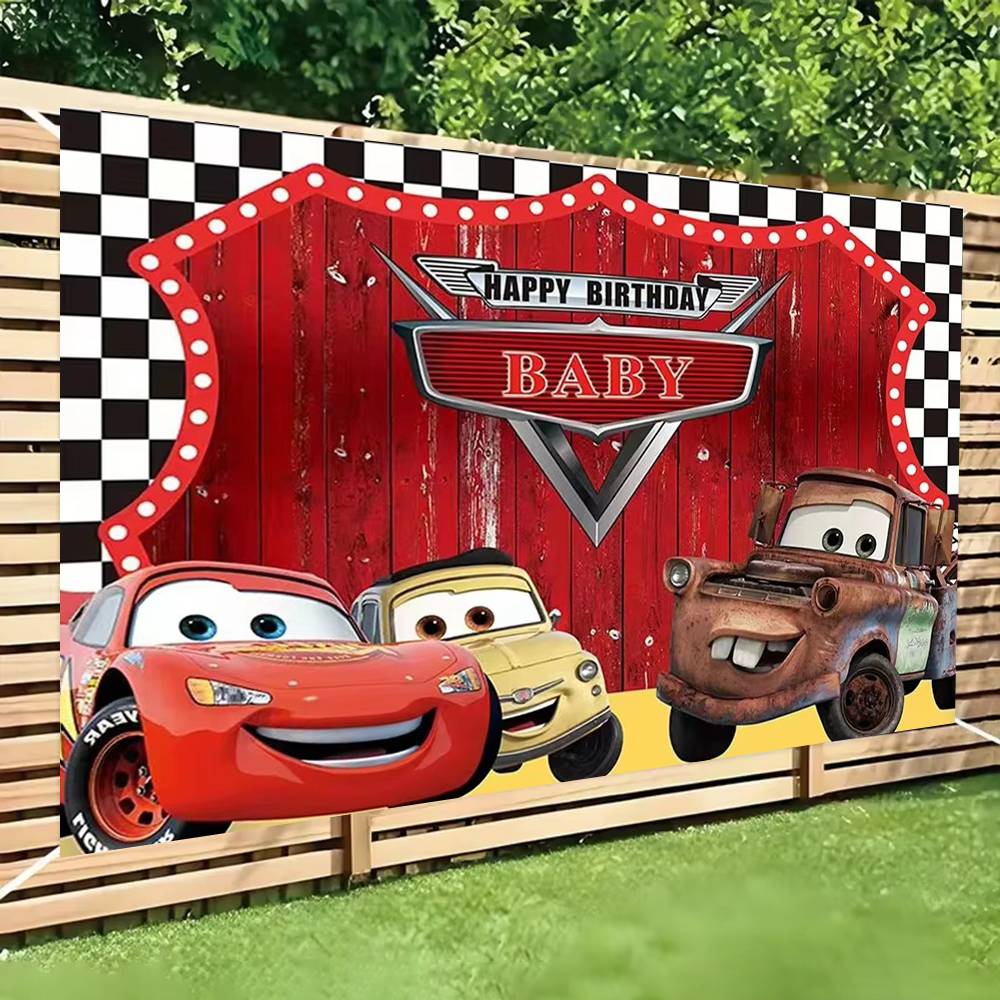 Lighting Mcqueen Decor - Dekoracje na przyjęcie z motywem Aut,