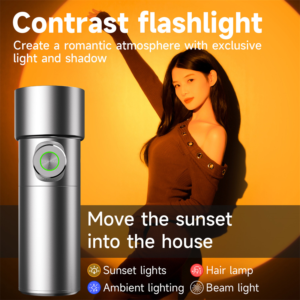 Sunset Lamp Projection - Nowa Lampa Fotograficzna 4-Kolorowa RGB LED