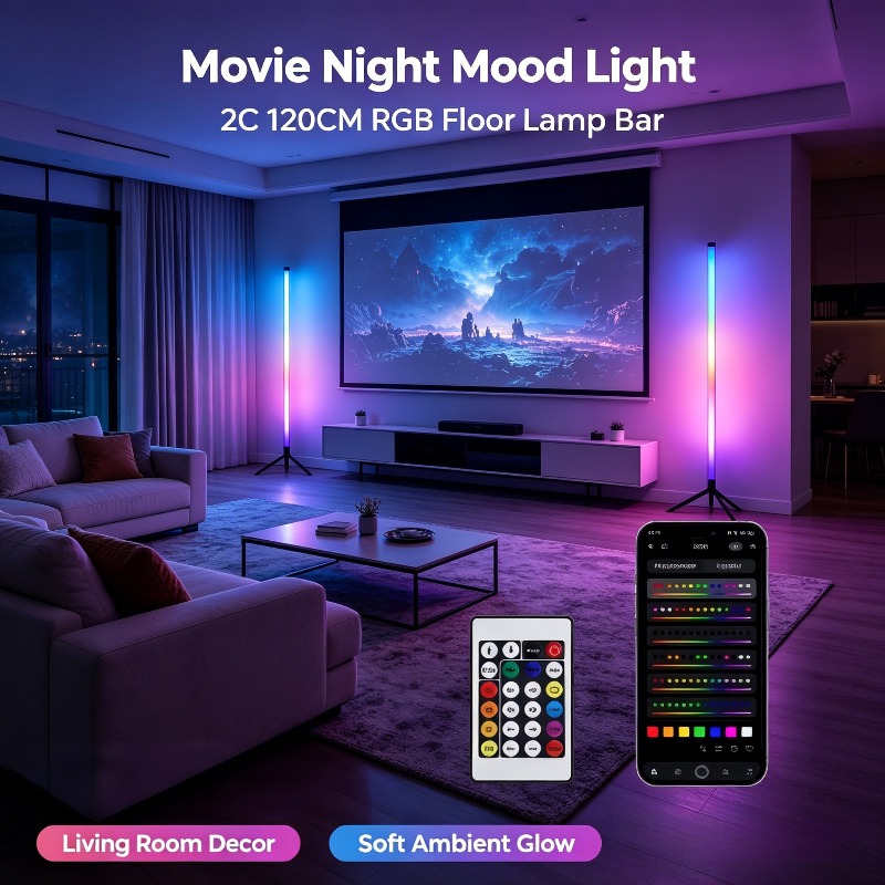 Ambient Lighting Decor For Room - 2 sztuki narożnych lamp podłogowych LED