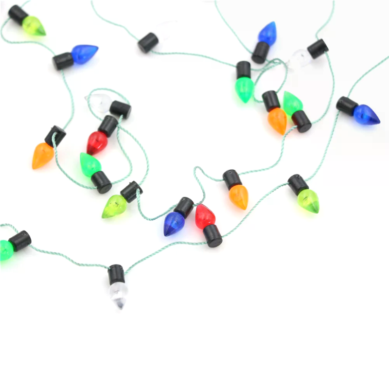 Decor Lighting Discount - 1m Drobna, miniaturowa, wielokolorowa plastikowa girlanda