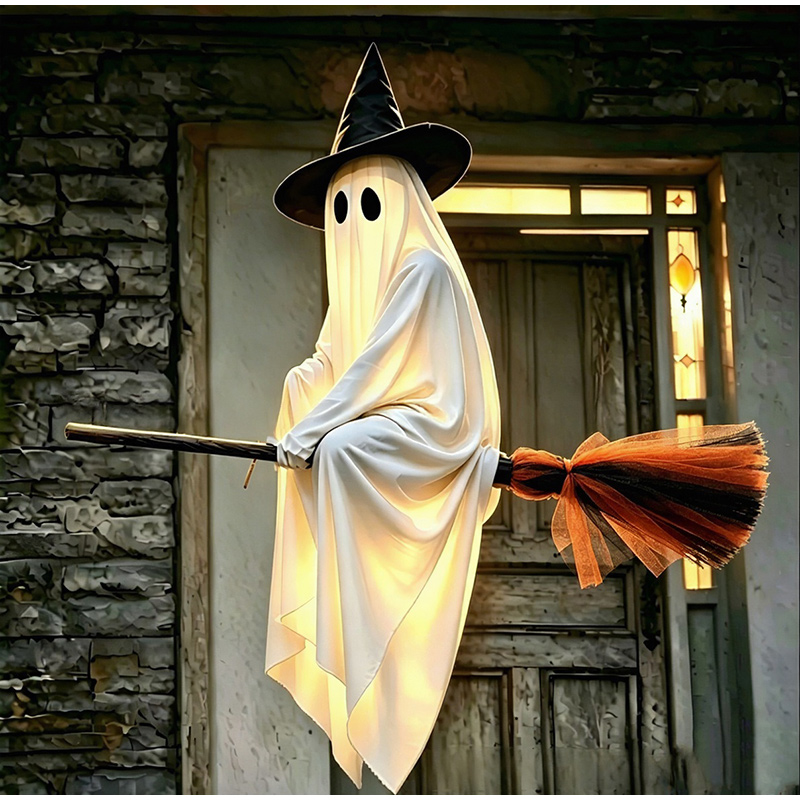 Lighting Decor For House - Halloweenowe latające miotły i dekoracje z