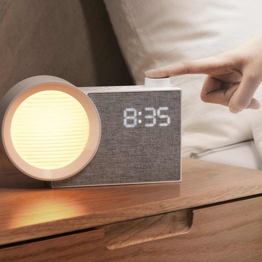 Ambient Lighting Decor For Room - WILIT LED Lampka Nocna Budzik z