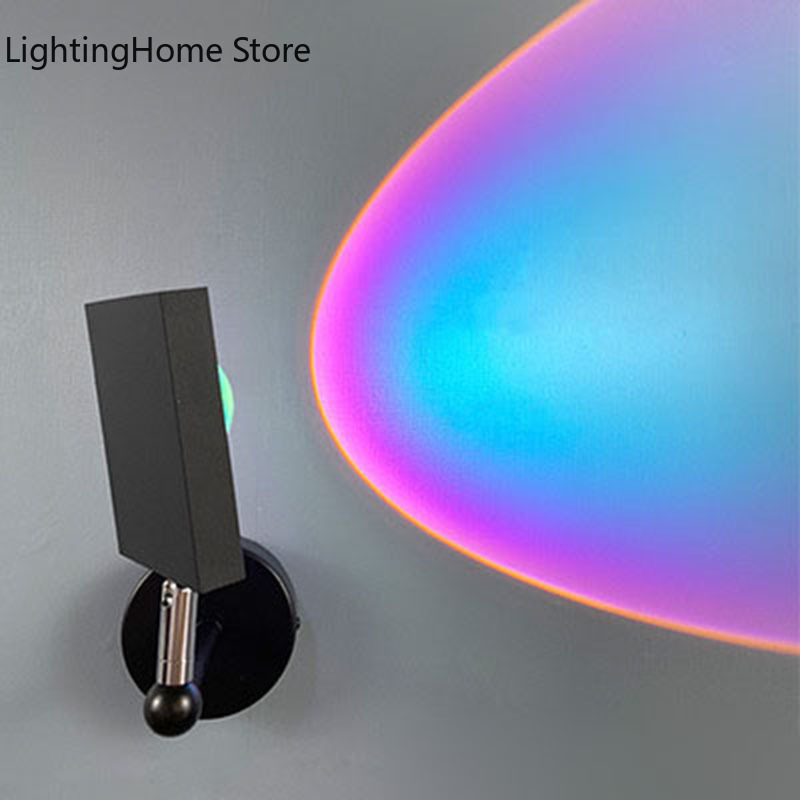 Sunset Lamp Projection - Zachód słońca tęczowa projekcja kinkiet netto