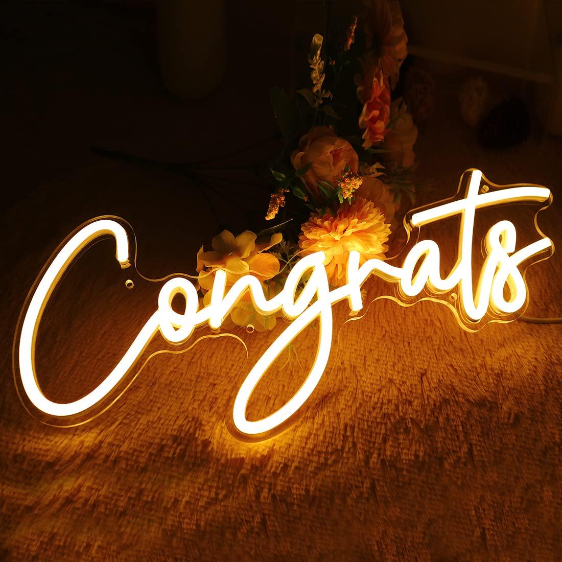 Gratulacje Neonowy Znak USB Śc – Lighting Decoration For Wedding recenzja i cena