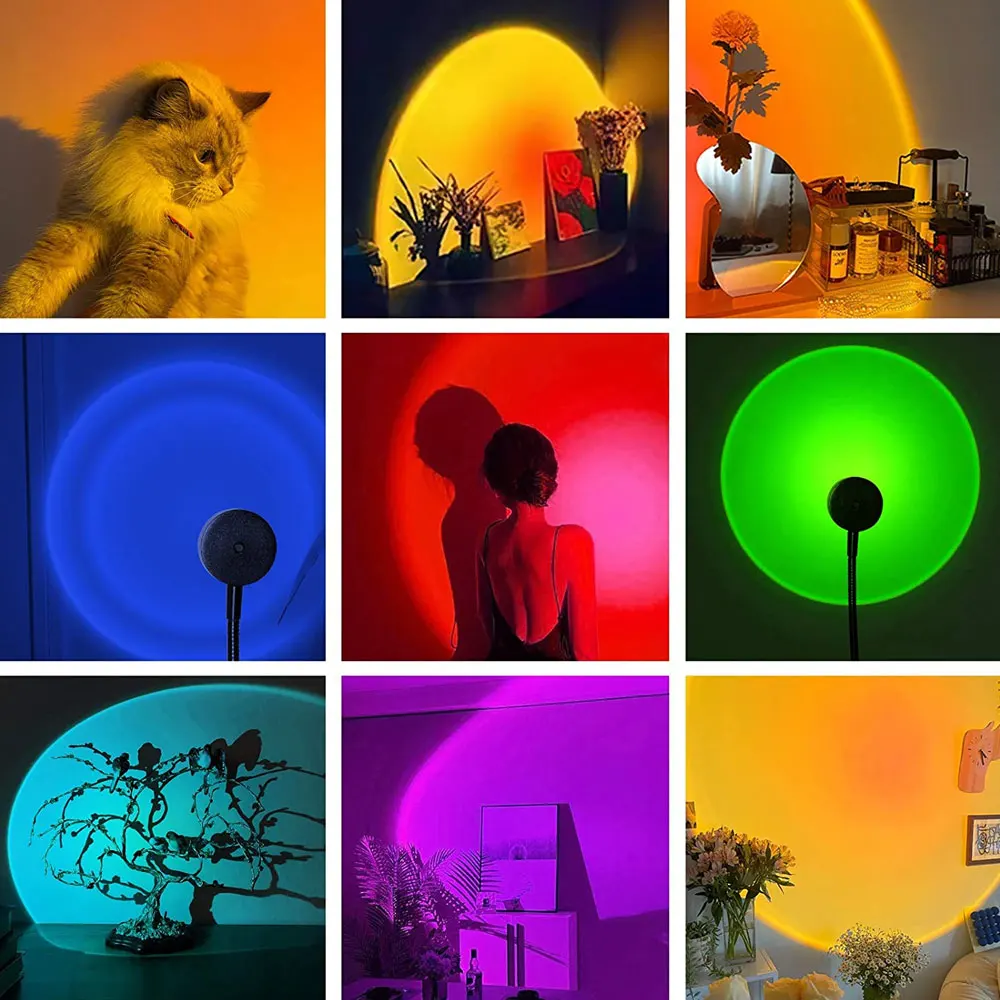 1Pc Światło zachodu słońca Tęc – Sunset Lamp Projection recenzja i cena
