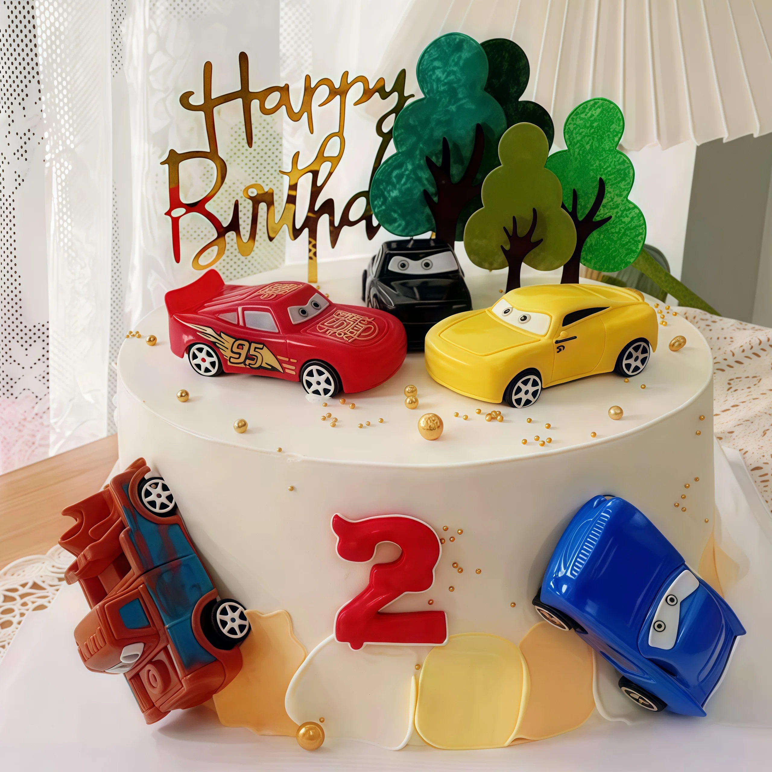 4 szt. Ozdoby na tort urodzino – Lighting Mcqueen Decor recenzja i cena
