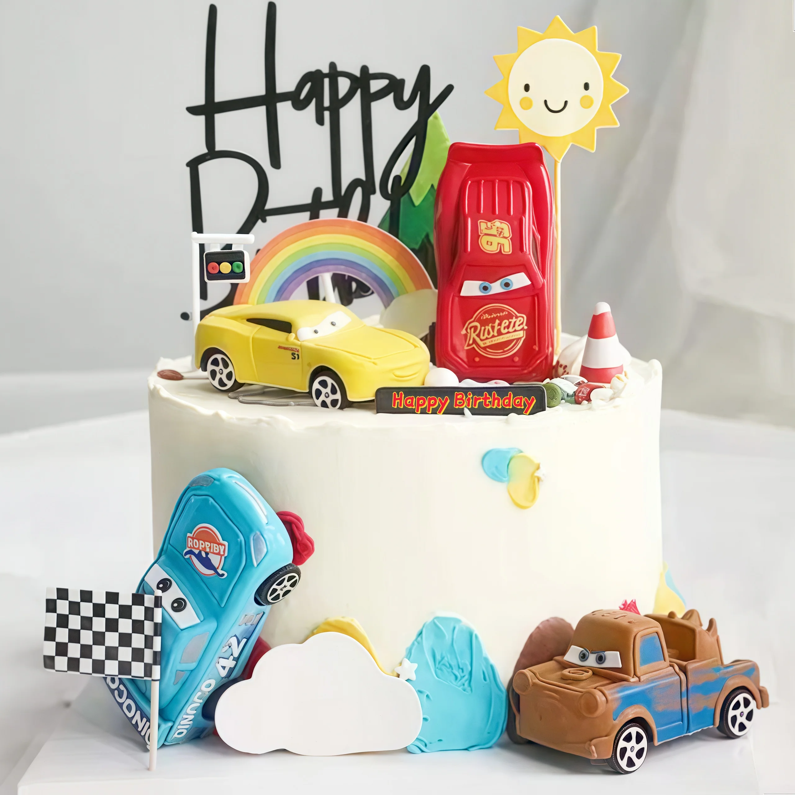 4 szt. Ozdoby na tort urodzino – Lighting Mcqueen Decor recenzja i cena