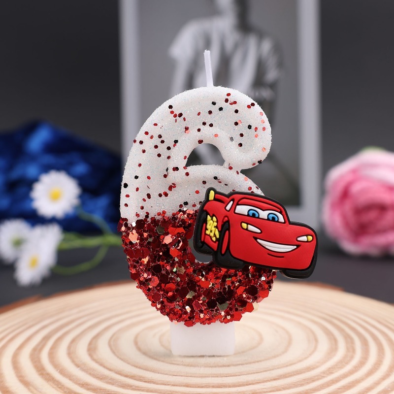 Dekoracja tortu z cyframi 0-9  – Lighting Mcqueen Decor recenzja i cena
