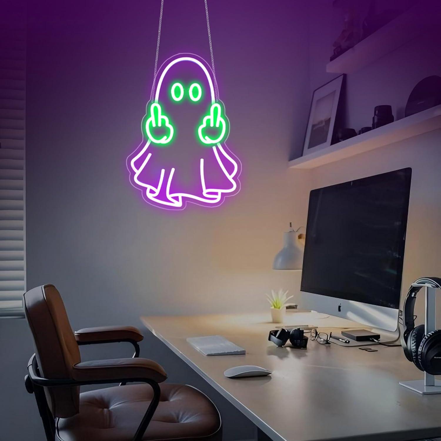 Neonowy znak duch, zasilany pr – Room Lighting Bedroom Decor recenzja i cena