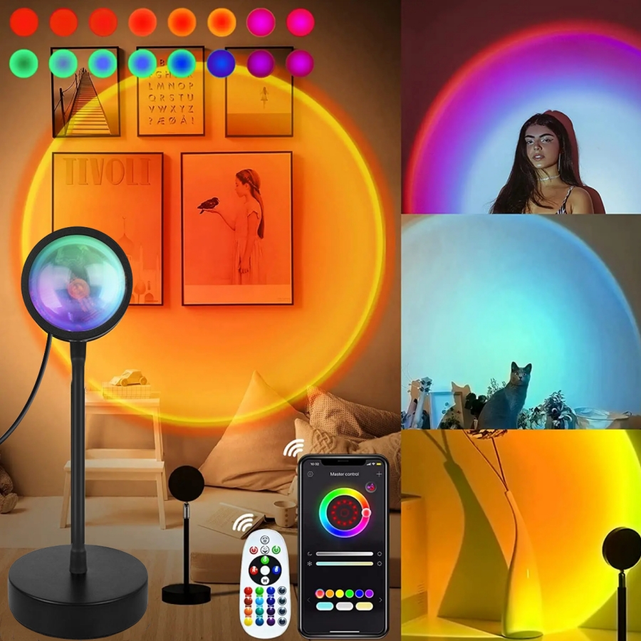 Inteligentna lampa zachodząceg – Sunset Lamp Projection recenzja i cena