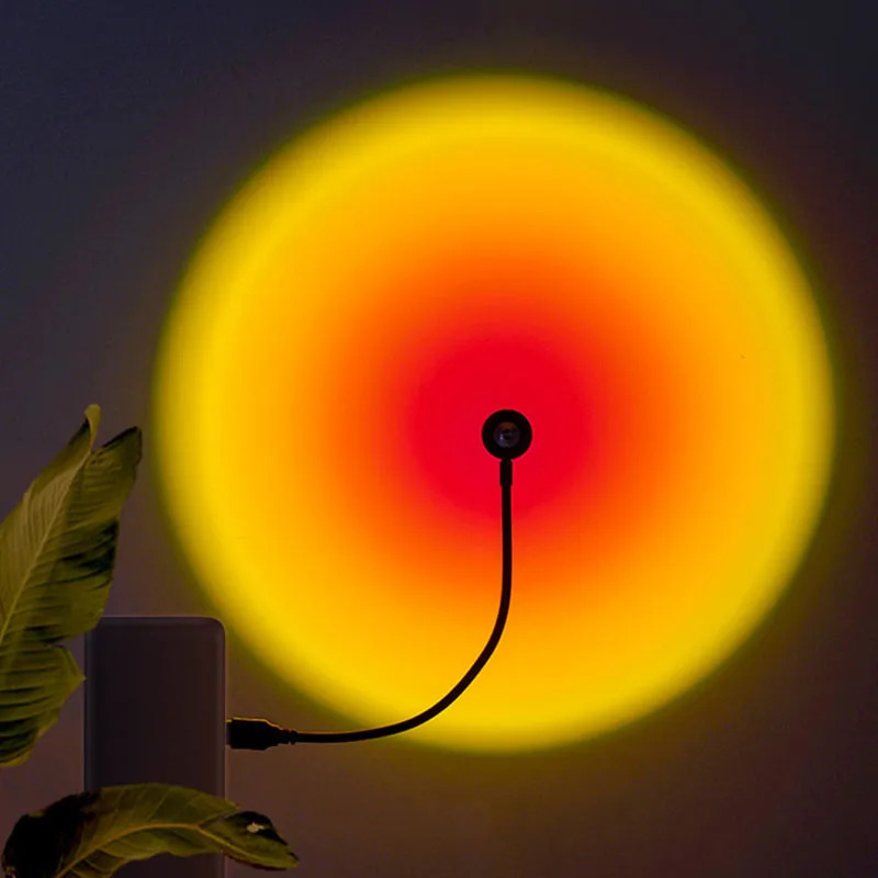 1-4 szt. Lampa Sunset LED Tęcz – Sunset Lamp Projection recenzja i cena