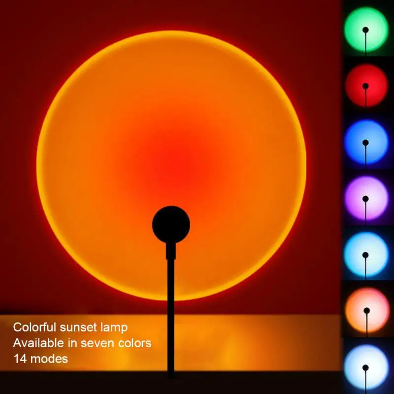 1-4 szt. Lampa Sunset LED Tęcz – Sunset Lamp Projection recenzja i cena