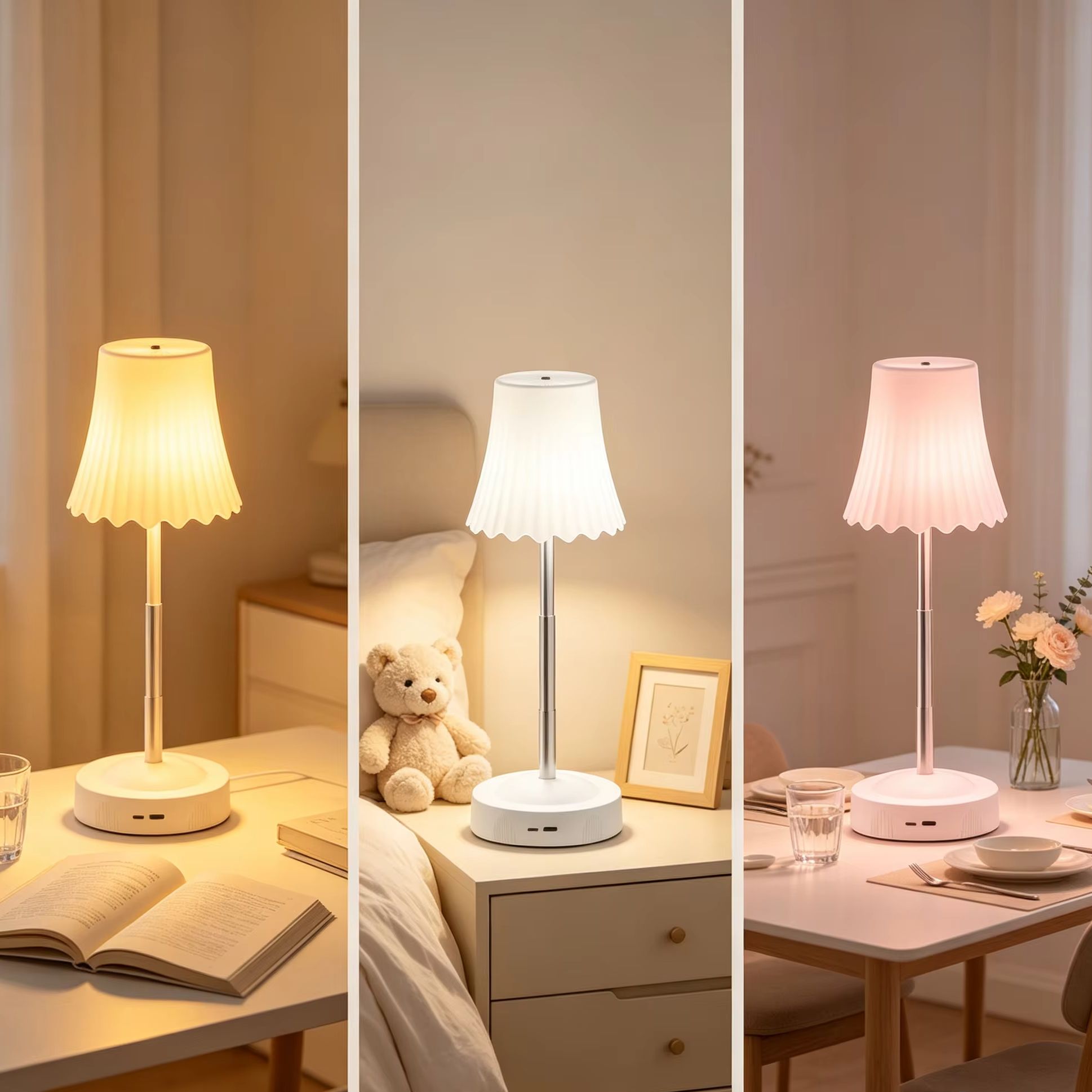 Lampa stołowa LED, ładowalna,  – Ambient Lighting Decor For Room recenzja i cena