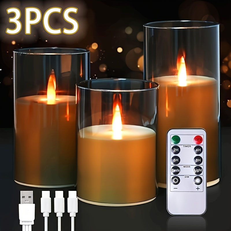Zestaw 3 ładowalnych sztucznyc – Lighting Decor Living Room recenzja i cena