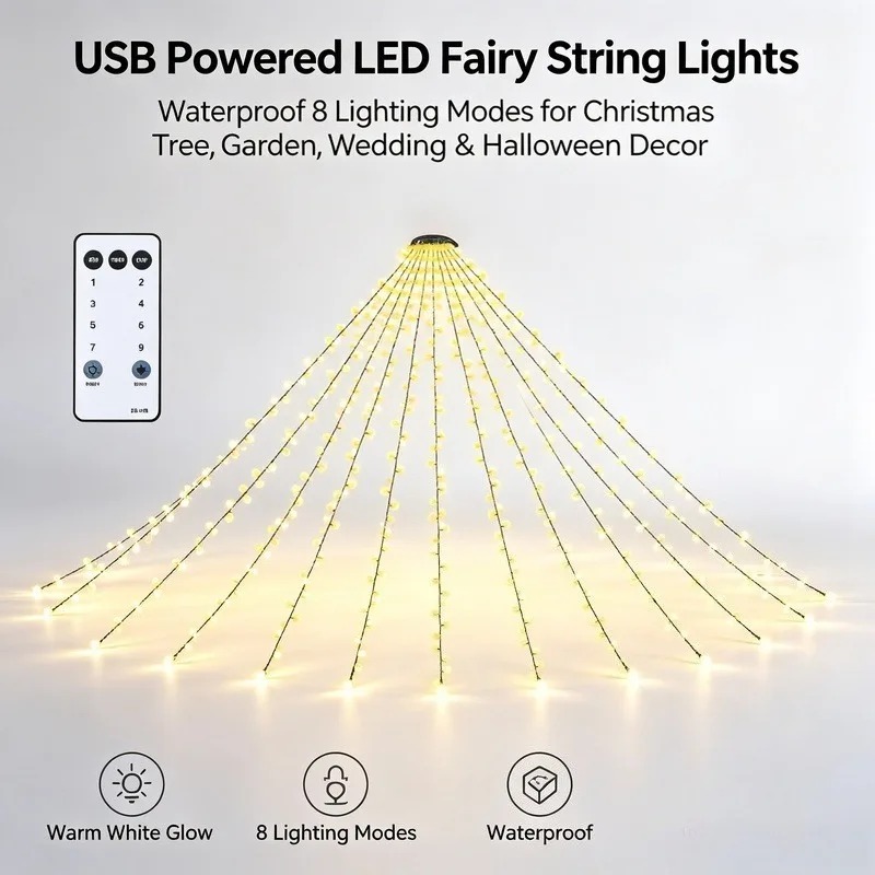 Wodoodporne lampki LED USB, 8  – Lighting Decoration For Wedding recenzja i cena