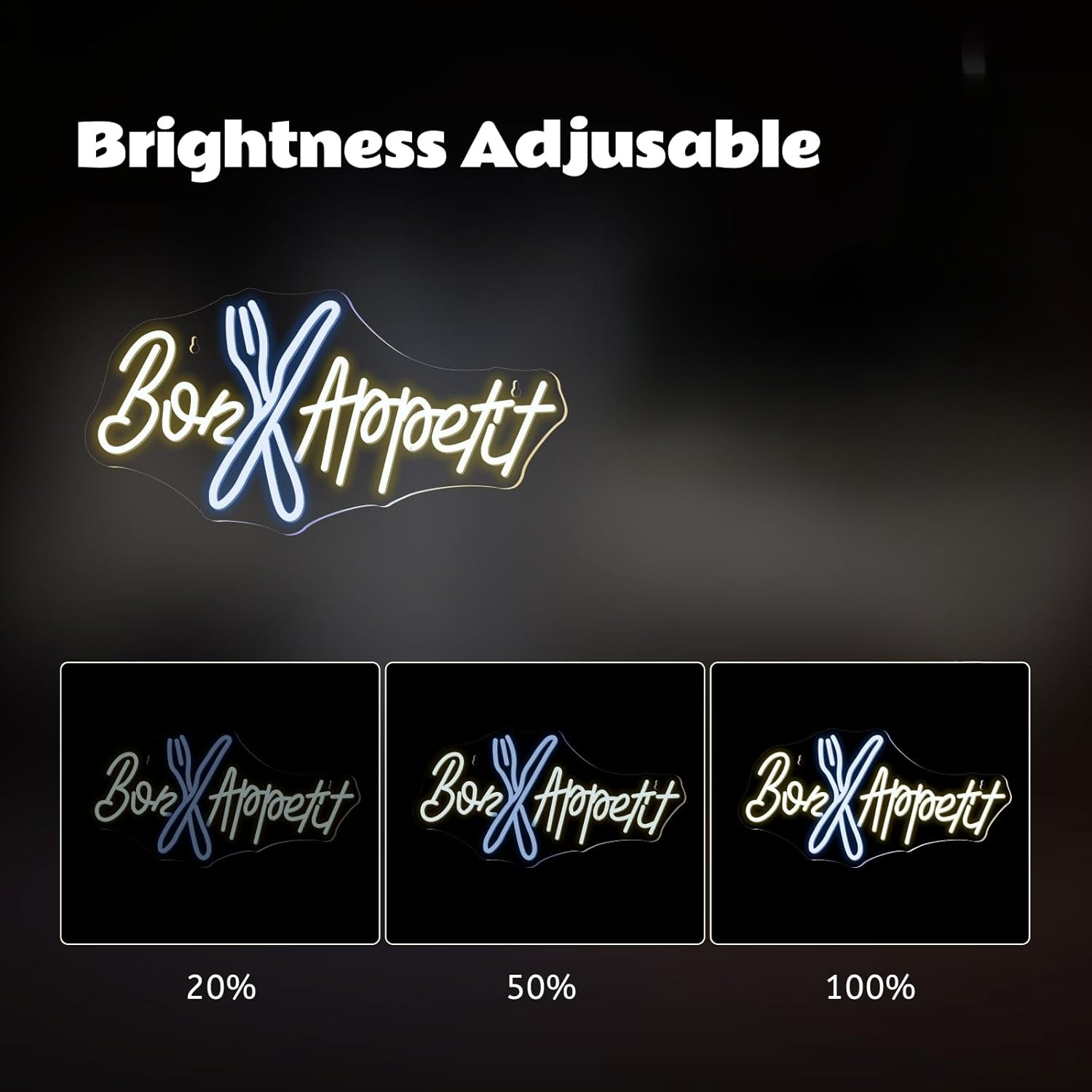 Neonowy znak Bon Appétit, świe – Lighting Decoration Ideas For Home recenzja i cena