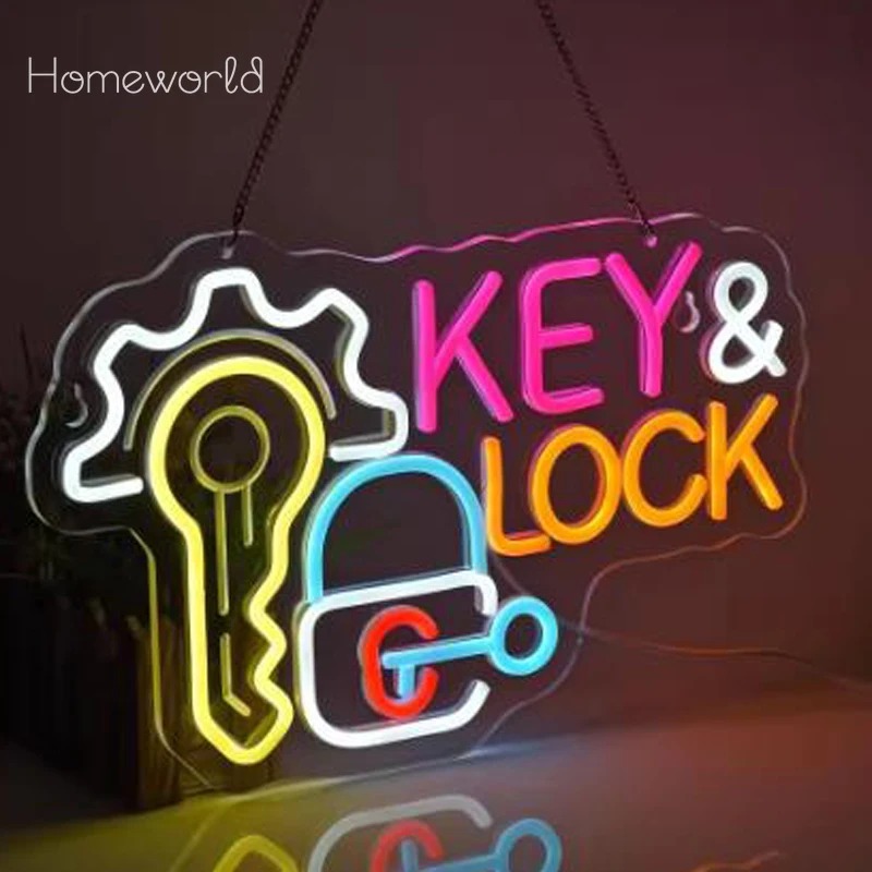 Zamek na klucz Neon wiszący Ne – Lighting Decor Rentals recenzja i cena